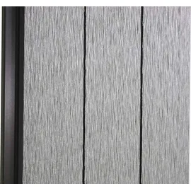 MCW WPC-Sichtschutz Savoie, Windschutz Zaun, Alu-Pfosten zum Einbetonieren ~ Erweiterungselement, 185cm grau