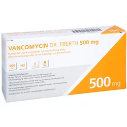 VANCOMYCIN Dr.Eberth 500mg P.z.H.e.Inf./L.z.Einn. 5 St