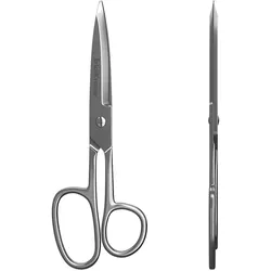 1 Schere 18cm rostfrei Edelstahl 4D Klingen ergonomisch Universalschere Allzweckschere für Haushalt Büro Küche und Schule Hobby Bastelschere Metall