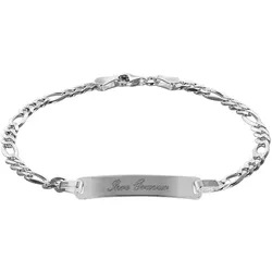 trendor 88650-19 Gravur-Armband für Junge Leute 925 Sterlingsilber Länge 19 cm