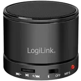 Logilink Bluetooth Lautsprecher mit eingebautem Mikrofon, FM-Radio und microSD Kartenleser, Schwarz