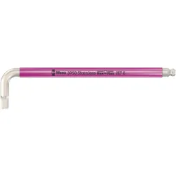 Wera 3950 SPKL Multicolour HF Winkelschlüssel, metrisch, Edelstahl, mit Haltefunktion Pink - 05022697001 - Pink