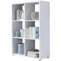 BMG Möbel Nizza Aktenregal 6 Fächer 40 x 30 x 180 cm Weiß