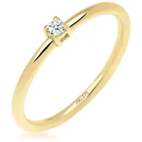 Elli Ringe - Ring Verlobungsring Diamant 0.03 ct. 375 Gelbgold - Gr. 56 MM - in Weiß - für Damen