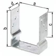 GAH Alberts U-Pfostenträger ETA-10/0210 101 x 150 x 100 x 60 mm Weiß/Stahl