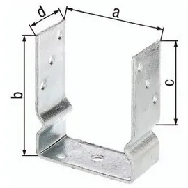 GAH Alberts U-Pfostenträger ETA-10/0210 101 x 150 x 100 x 60 mm Weiß/Stahl