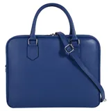 Cluty Aktentasche, echt Leder, Made in Italy, blau