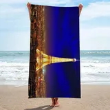 Badetuch 80x160 cm 3D Paris, Microfaser Handtücher, Strandlaken Handtuch, Schnell Trocknen Strandhandtuch Herren Frauen Badetücher, Strandtuch, Strandtücher