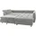 luma-home ECKSOFA mit Schlaffunktion und Bettkasten Ottomane rechts, Mikrofaser Grau / 17001 - Grau