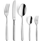 Amefa SATINA Besteck Set 60-teilig, Besteck für 12 Personen, Spülmaschinenfest, Besteck Rostfrei 18/10 Edelstahl, Spezial-Wellenschliff, Gehärteter Klingenstahl