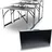 BITUXX Tapeziertisch 100 x 60 cm bis 30 kg Silber MS-19510