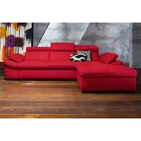 exxpo - sofa fashion Ecksofa EXXPO - SOFA FASHION "Salerno, Funktionssofa, Breite 280cm, hoher Sitzkomfort, L-Form", rot, B:280cm H:77cm T:170cm, Microfaser-Primabelle (100% Polyester);NaturLEDER;Kunstleder;Lederfaserstoff;Luxus-Microfaser Lederoptik, Sofas, Ecksofa, inkl.