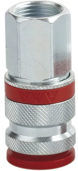 JWL Euro-Kupplung JWL Serie 520 - Innengewinde 1/4",Heavy Duty - besonders robust trotz geringem Gewicht.Marke: JWLAusführung: Schlauchtülle 6 mmMaterial: Gehärteter Stahl