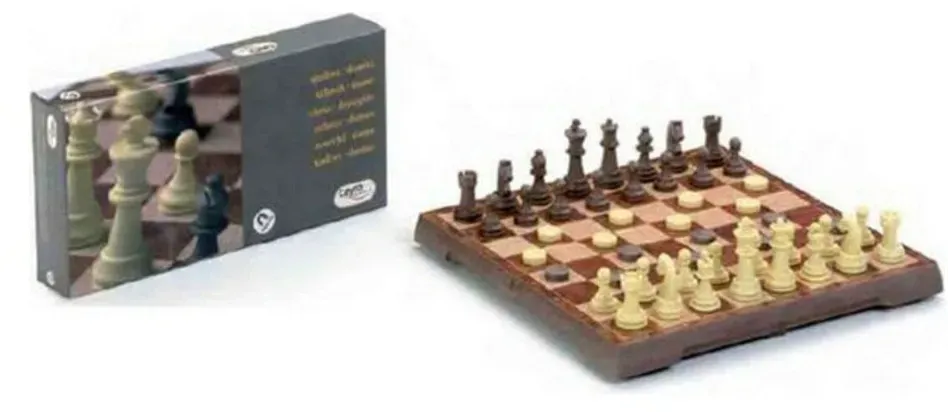 Schach- und Dame-Brett Cayro 453 Kunststoff Plattenspeicher