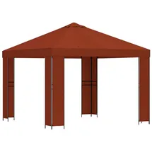 vidaXL Pavillon 3 x 3 m inkl. 4 Seitenteile Terrakotta