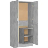 vidaXL Kleiderschrank Betongrau 82,5x51,5x180 cm Holzwerkstoff