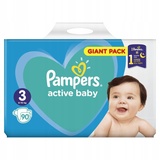 Pampers Windeln Größe 3 (6-10 kg), Active Baby Windeln, 90 Stück