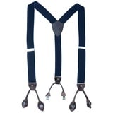 LLOYD Men’s Belts Hosenträger LLOYD-Hosenträger 35 mm Lederrückenteil und Roll-Clips 12-navy 120 blau