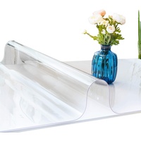 ANRO Tischfolie durchsichtig abwaschbar 2mm Transparent Tischdecke Weich PVC Folie 100x55cm Viele Größen (1000)
