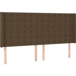 vidaXL Boxspringbett mit Matratze & LED Dunkelbraun 180x200 cm Stoff