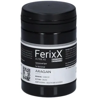 ixX Pharma FerixX Ultra 45 | Lipofer liposomaal ijzer 45 mg + vitamine B12, vermoeidheidsvermindering 30 St Gecomprimeerde tabletten