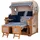 Mr. Deko bene,iving Strandkorb Komplettset Ammersee Grande XL Teak PE shell Modell 518 inkl. Liftersystem