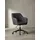 KADIMA DESIGN Retro Drehstuhl Maria Polyester grau