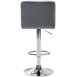 CLP Barhocker Peru Samt dunkelgrau chrom