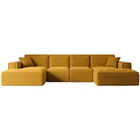 Altdecor Wohnlandschaft, Gelb, Textil, 6-Sitzer, U-Form, 344x73x165 cm, Wohnzimmer, Sofas & Couches, Wohnlandschaften, Wohnlandschaften in U-Form