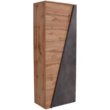 MID.YOU Schuhschrank Eiche Dunkelgrau 70 x 196 x 35 cm