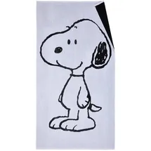 VOSSEN Snoopy Beach Strandtuch 100 x 180 cm schwarz