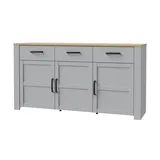 Möbel Kraft Sideboard ¦ weiß ¦ Maße (cm): B: 166 H: 87 T: 42