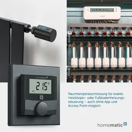 eQ-3 Homematic IP Wandthermostat mit Luftfeuchtigkeitssensor Anthrazit