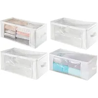 mDesign Aufbewahrungsbox 4er Set  transparent