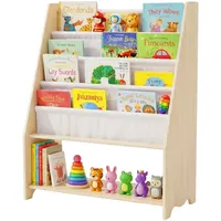 Relaxdays Kinderbücherregal 64 x 28 x 78 cm Kiefer massiv weiß