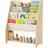 Relaxdays Kinderbücherregal 64 x 28 x 78 cm Kiefer massiv weiß