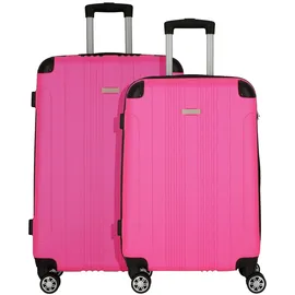 nowi Lugano Koffer-Set 2-tlg. rosa/schwarz