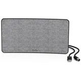 Hama Zimmerantenne Stoff-Design, DVB-T2, aktiv, Grau/Schwarz (00221087)