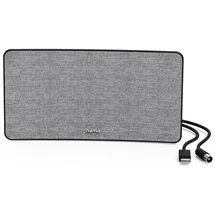 Hama Zimmerantenne Stoff-Design, DVB-T2, aktiv, Grau/Schwarz (00221087)