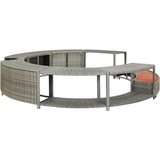 Willood Whirlpool-Umrandung Round Grau Poly-Rattan