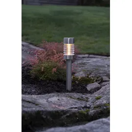 PARFORCE TRADITIONAL HUNTING Wegeleuchte Edelstahl/Glas 49,5 cm inkl. Dämmerungssensor silber
