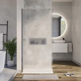 Bernstein Duschabtrennung Walk-In EX101 Nano Echtglas 10mm Milchglas 110cm