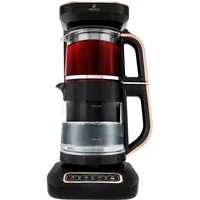 KARACA Çaysever Robotea Pro 4 in 1 Sprechender Automatischer Glas Teekocher, 2500W, 2,3L Kapazität, Frischeanzeige, Babynahrungswasserfunktion, Tee & Kaffee Zubereitung, Sicherheitsfunktionen