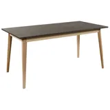 MAGNA Atelier Esstisch MALMÖ aus ECHTEM MARMOR, Dining Table, Küchentisch, Esche Gestell, 160x80x75cm grau