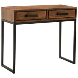 KADIMA DESIGN Konsolentisch 90x76x36 cm braun/schwarz