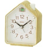 Seiko Clocks Kunststoff mit Holzmuster QHP011A, Holzfarbend