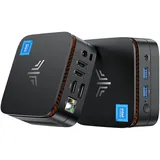 NiPoGi Essenx E1 Mini PC W-11 PRO Ιntel Twin Lake N150(Besser als N100) 16 GB RAM 512 GB M.2 SSD, E1 Mini Desktop PC 4K@60HZ UHD Dual Display HDMI 2.0+DP 1.4/Dual Bande WiFi/BT4.2/RJ45/VESA