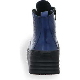 Gemini Damen Stiefelette Leder Textur mehrfarbig Plateau Keilabsatz 033652-02, Größe:42 EU
