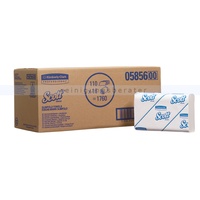 Papierhandtücher Kimberly Clark SCOTT® SLIMFOLD 1 Lagig, 6-fach-Faltung, AIRFLEX, Weiß