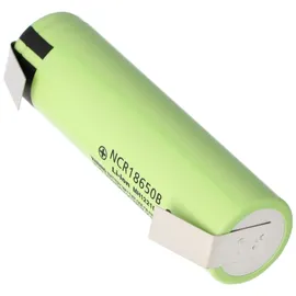 Panasonic NCR18650B 3,6V - 3,7V 3400mAh Li-Ion-Akku 18,2x65,25mm mit Lötfahne U-Form